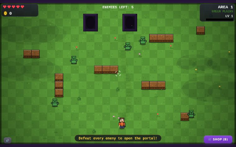Portal Blaster gameplay โ bombing enemies across the Green Plains to open the portal